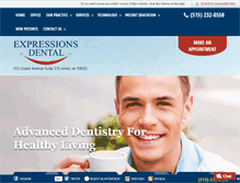 Tablet Screenshot of expressions-dental.com